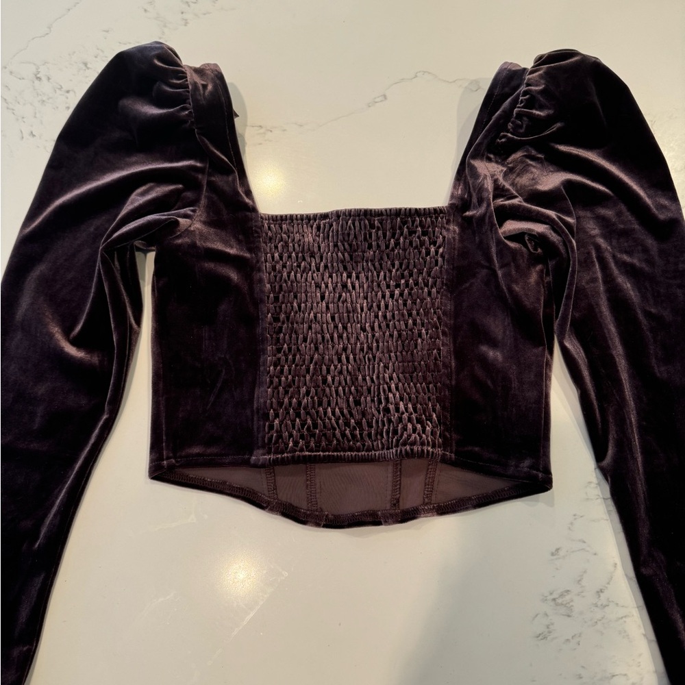 Astr the Label Ashbury Velvet Corset Top - Picture 4 of 4